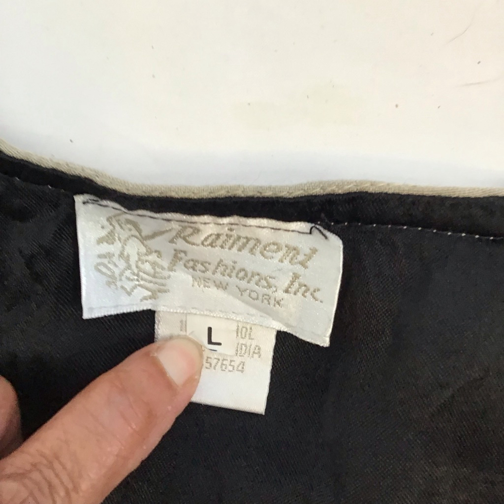Raiment Fashions, Inc. Women India/Asian Design Black Embroidered Jacket L - Picture 13 of 14
